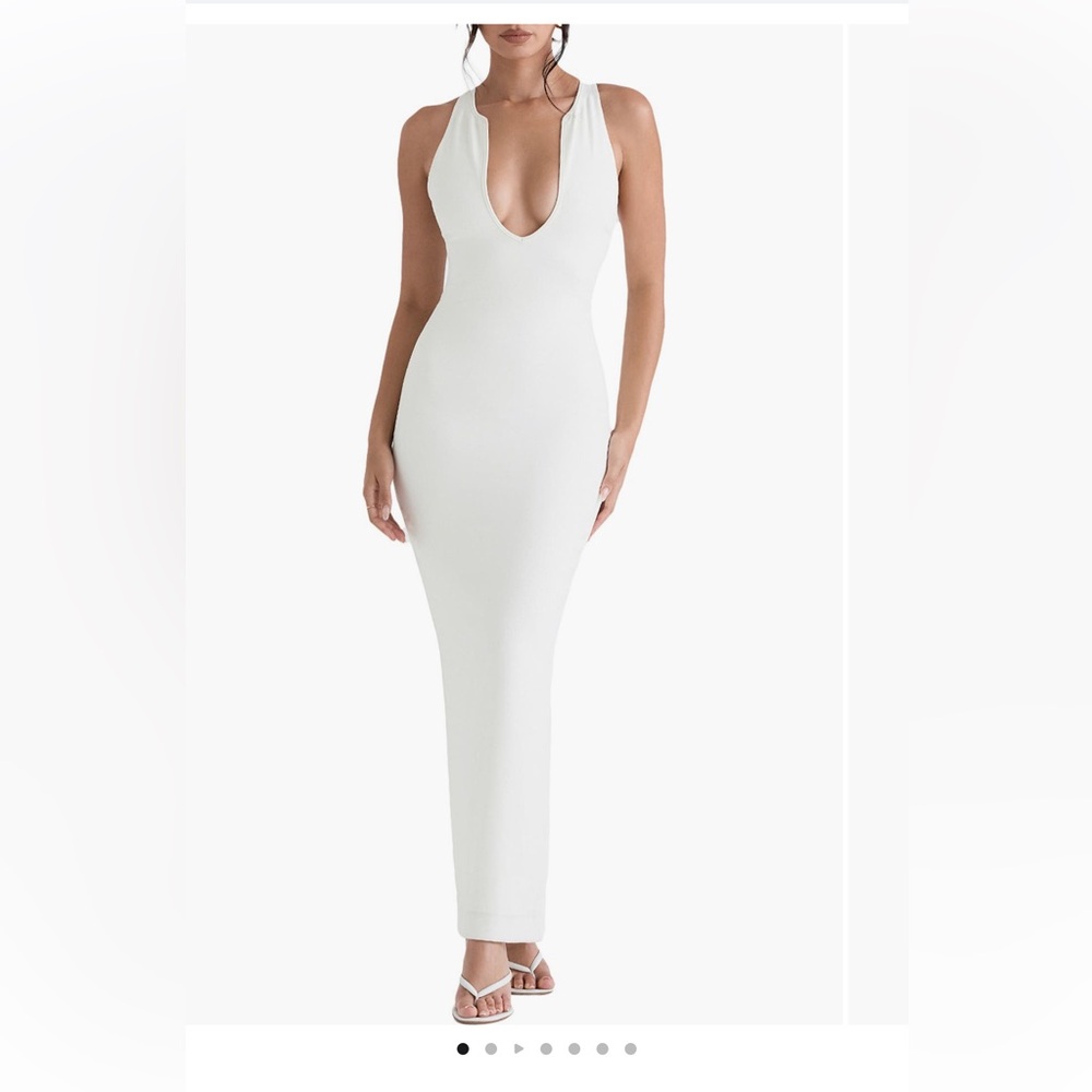 House of CB Eleanora Plunge Neck Maxi